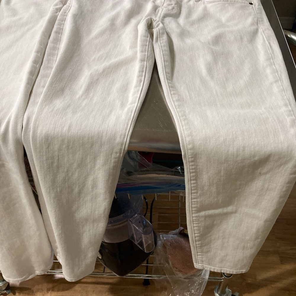 TWO pair white summer jeans